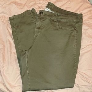 Maurices skinny pants olive green size 22W